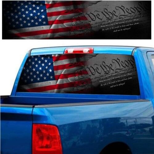 3D Transparent Car And Pickup Truck Back Rear Window Decal Vinyl Sticker Variety of Patterns Customization Car Sticker