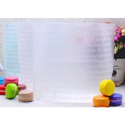 40x31cm 50pcs Large alphabet printed Plastic Shopping Bags with Handle clear Boutique Cloth Gift Packaging plastic Bag