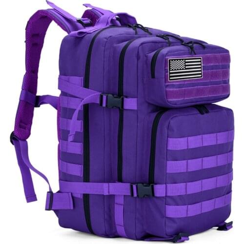 45L Man/Women Hiking Trekking Bag Military Tactical Backpack Army Waterproof Molle Bug Out Bag Outdoor Travel Camping Backpack