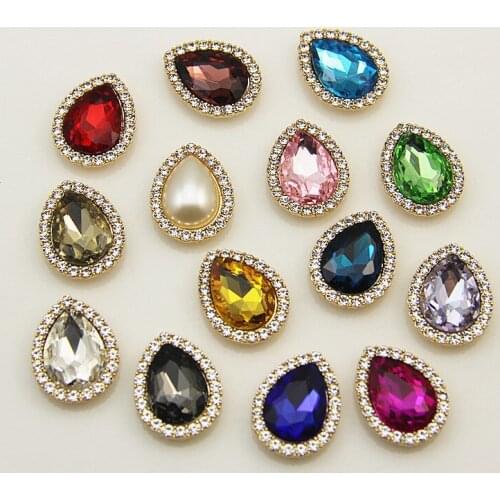 5pcs Rhinestone Embellishments Decals Diy Headwear Garments Golden Flatback Pearl Buttons Decorative Jelly Color Heart Buttons