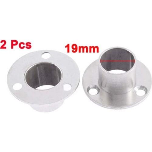 Promotion Price Wardrobe Rail Rod End Support Bracket 19mm Inner Dia 2Pcs