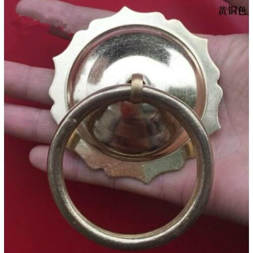 Hardware accessories bronze ring cabinet copper bronze small handle Chinese antique copper furniture drawer accessories 014