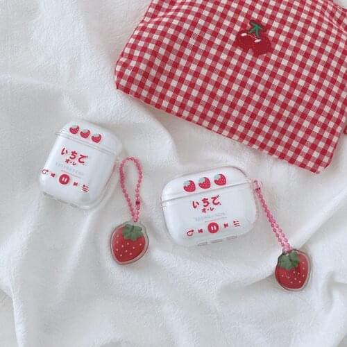 New Soft Clear Cover For AirPods 2/1 Pro Case ins Cute Fruit Pattern Headphone Cases For Air pods 3 Pro TPU Earphone Cover