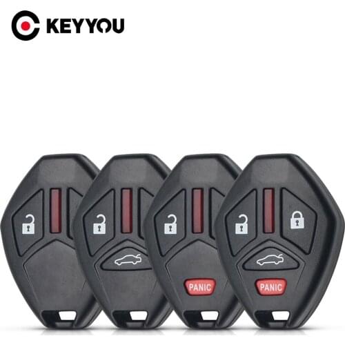 KEYYOU Replace Remote Key Case Shell For Mitsubishi Galant Eclipse Lancer Outlander Endeavor Mirage EVO 2/3/4 Buttons No Blade
