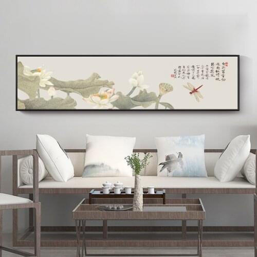 New chinese style Lotus Canvas Painting Posters And Print Ink paintings For Aisle Wall Art Picture For Living Room Cuadros Decor
