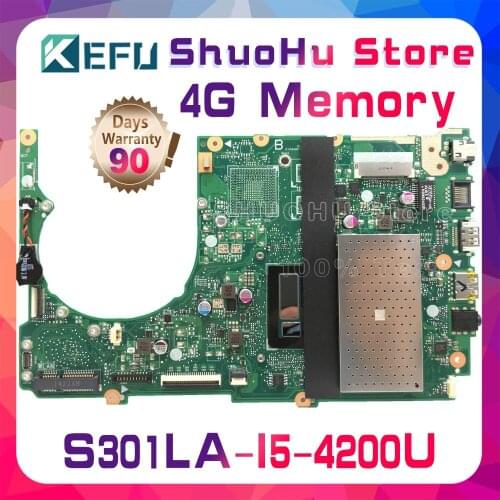KEFU For ASUS S301LA S301L Q301L Q301LA I5-4200U CPU Laptop Motherboard Tested 100% work original Mainboard