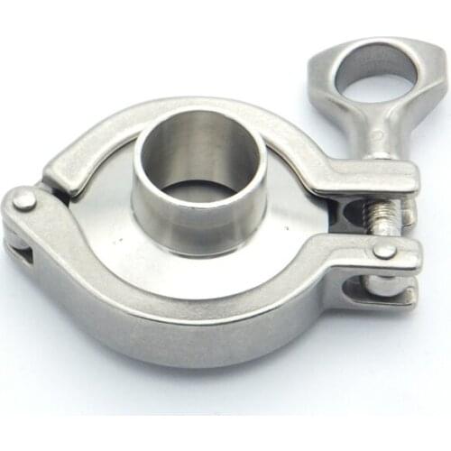 304 Stainless Steel Sanitary Pipe Fitting Set 45mm Pipe OD Sanitary Weld Ferrule + 2" Tri Clamp + Silicon Gasket + End Cap