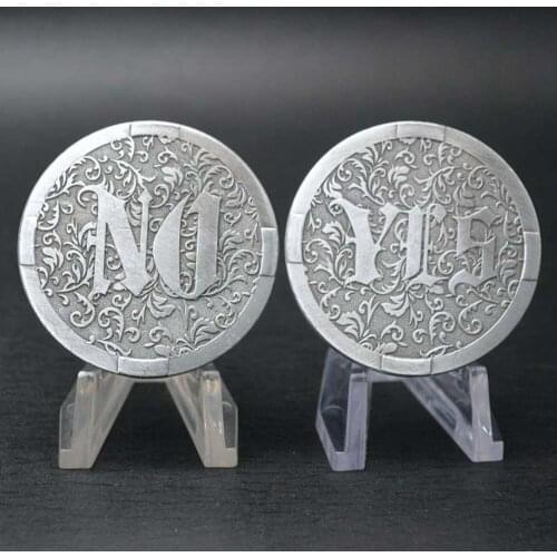 Creative Alloy Coin Collectible Great Gift Yes Or No Decision Coin Art Collection YES NO Letter Commemorative Coin