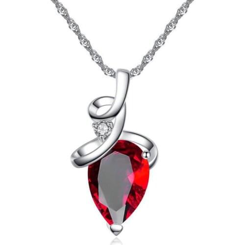 MISANANRYNE Women Crystal Rhinestone Drop Silver Color Chain Necklace Pendant For Women Jewelry Statement Bijouterie Gift
