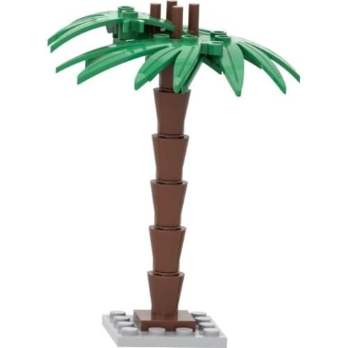 [MOC Hub] Plant Tree Building Blocks Potted Flowers Tree Park Street View Bench Toys Children Compatible with Major Brand Model