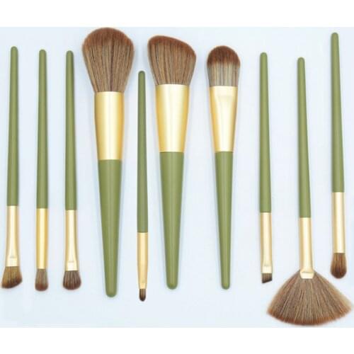 Pro 10PCS/Set Makeup Brushes Set Powder Foundation Eyeshadow Make Up Brushes Set Cosmetic Brushes Soft Synthetic Hair