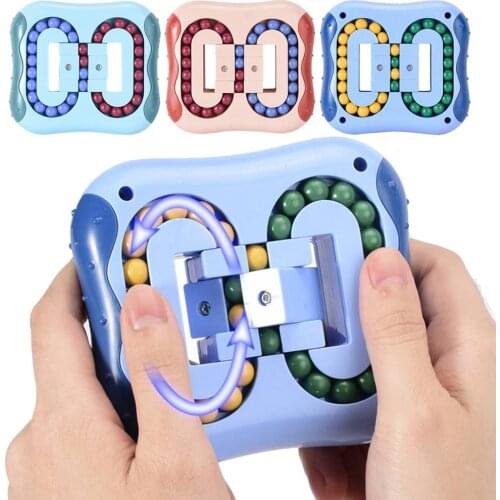 Rotating Bean Intelligence Fingertip Cube Childrens Finger Gyro Antistress Cube Educational Disk Toy