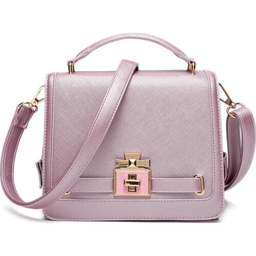 2020 autumn and winter new fashion ladies bag leather handbag PU shoulder bag ladies small flip messenger bag ladies Messenger