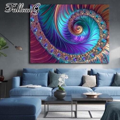 FULLCANG full square/round drill diy diamond painting "abstract flowers" 5d mosaic embroidery sale cross stitch set arts FC309