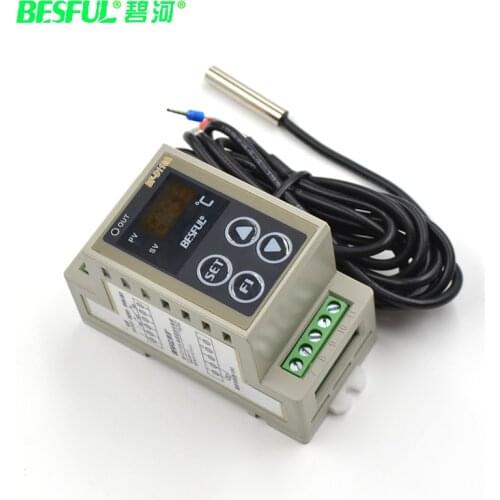 Bihe BF-D110A rail type solar temperature controller thermostat digital display adjustable temperature controller