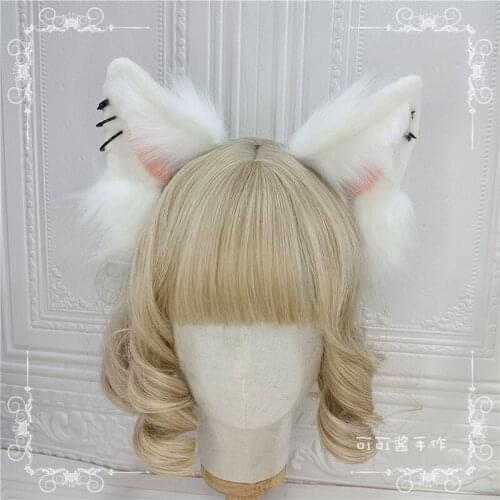 Handmade Animal Ears Cat Ears Dog Ears KC Headband Multi-Color Changeable Barrettes Fox German Shepherd Dog Cos Accessories