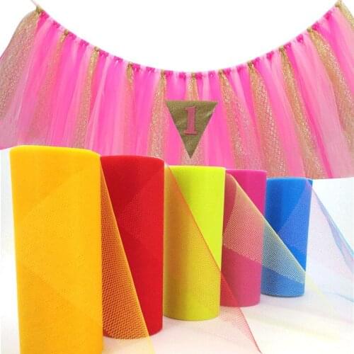 25 Yards 15cm Tulle Roll of Tutu Fabric Wedding Decoration DIY Organza of girl Baby Shower Skirt Accessories 7ZSH759