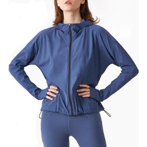 Sport Jacket Women Casual Loose Running Coat Autumn Zipper Fitness Active Wear Gym Hoodies Breathable Workout Sportswear Shirt