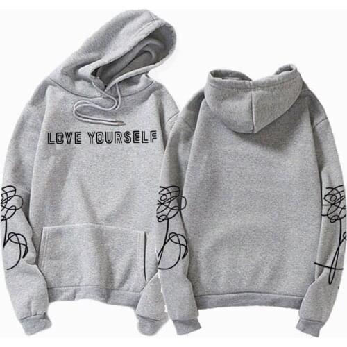 Love yourself Sweatshirt hoody k-pop boys love yourself hoody pullover shipping new arrive Harajuku style