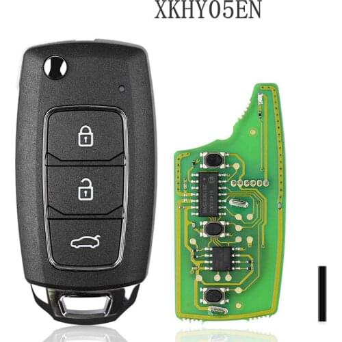 Xhorse XKHY05EN HYU.D style Wired Universal Remote Key Fob 3 Button for VVDI Key Tool