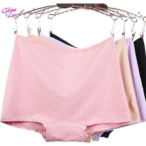 Chau Lui Stretch Cotton Briefs Lingerie Women Boxer shorts french panties Seamless Breathable Underwear comfortable Soft Shorts