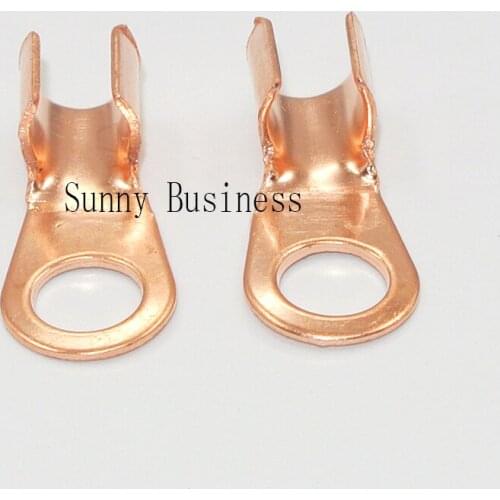 10pcs/lot 400A Battery Cable Connector Circular Splice Crimp Ring Terminal Cable Copper Lug OT-400A 13.2mm