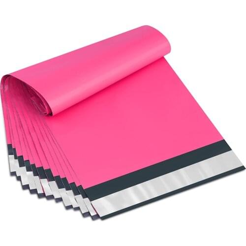 100pcs/lot Poly Mailers Bags Hot Pink Shipping Envelopes Mailers Bags Parcel With Self Adhesive Storage Bag Pack Bag