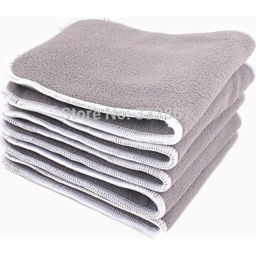 12/lot Charcoal Bamboo,Microfiber Inserts Washable Reusable Absorbent Baby Cloth Diapers Nappies 4 Layers