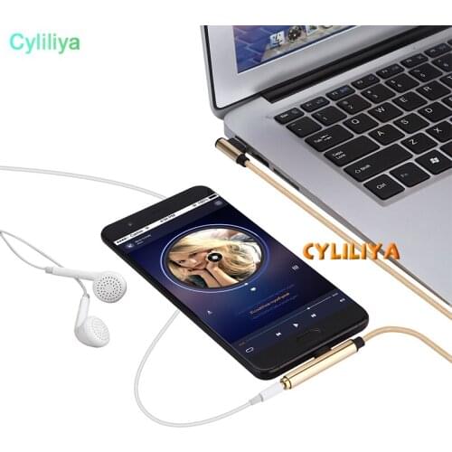 2 in 1 90 Degree USB 3.1 Type C to 3.5mm Jack Audio USB 2.0 Male Charging Adapter Cable for Samsung S8 Huawei Lenovo