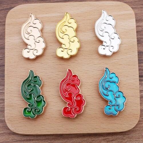 20 PCS 18x37mm Metal Alloy Drops Of Oil Enamel Cloud Connector DIY Handmade Accessories For Jewelry Making