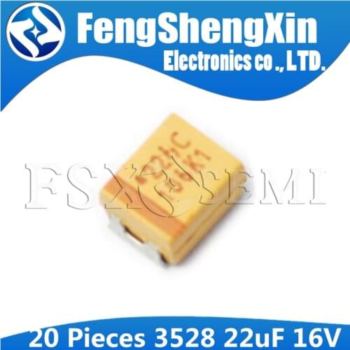 20pcs B 3528 22uF 16V 226C 226 SMD tantalum capacitor 1210