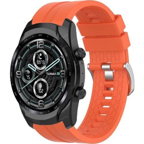 22MM Silicone Strap For Ticwatch Pro 2020/2019/4G eSIM Smart Watch Band Replaceable Bracelet Wrist Straps For Ticwatch E2/S2/GTX