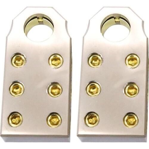 6)1/0 Gauge AWG Lead-Acid Battery Terminals Clamp Positive and Negative (+/-) SAE Battery Post Compatible Pair