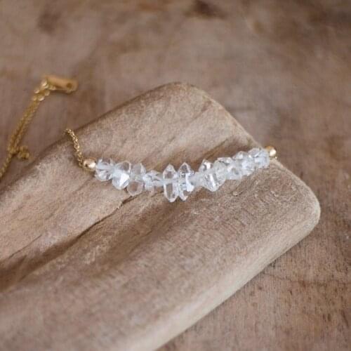 Herkimer Diamond Necklace, April Birthstone, Herkimer Jewelry