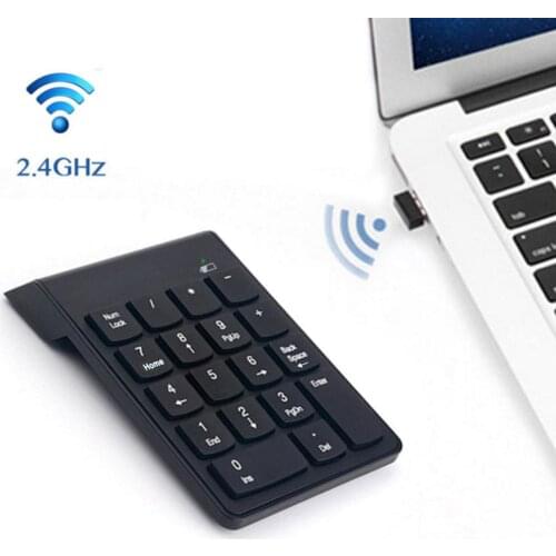 2.4G Wireless USB Numeric Keypad Mini Numpad 18 Keys Digital Keyboard for iMac/MacBook Air/Pro Laptop PC Notebook Desktop