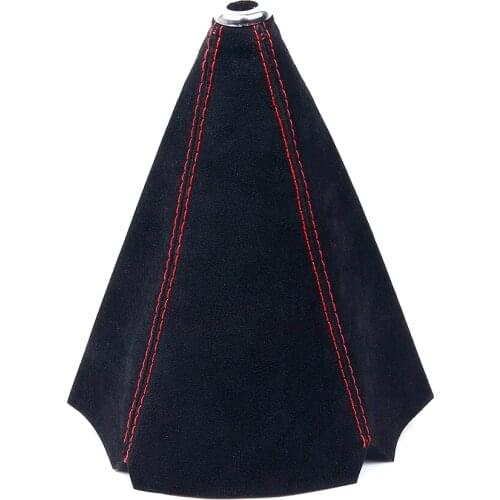 JDM Style Suede Leather Shifter Lever Boot Cover Shift Knob Collars for Universal Manual Car