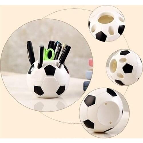 1PCS Football Shaped Toothbrush Holder Pencil/pen Holder Makeup Brush Rack Holders Desktop Decor Team Sports Gifts