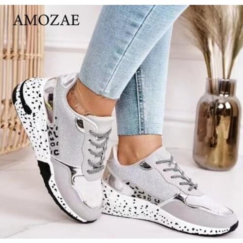 Leopard Print Vulcanize Kids Girls Casual Shoes Spring Lace Up Platform Sports Shoes For Women 2021 Breathable Ladies Sneakers
