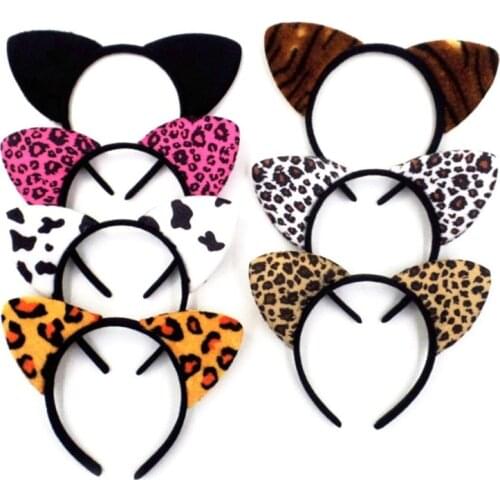 Kids 3Pcs Animal Cosplay Costume Set Ears Plush Headband Long Tail Bow Tie 649C