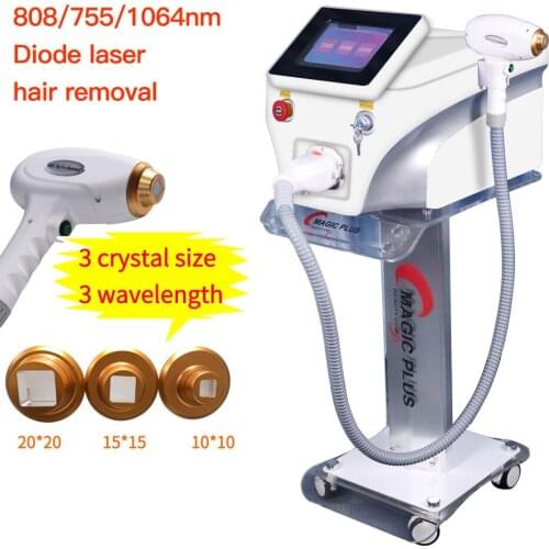 808nm diode laser hair remover painless laser epilator with 755 1064 808nm 3 wavelengths