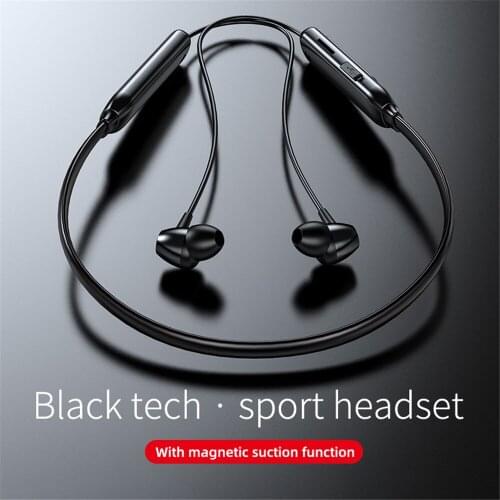 Bluetooth5.0 Headset Hanging Neck Wireless Sports HIFI Stereo Support TF Card Headset with Mic Long Battery Life Headphones