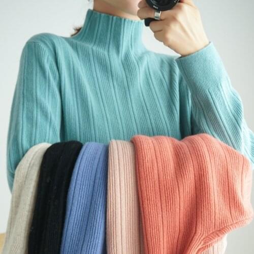 Cashmere Sweater Women Winter New Pullover Striped Knitted Bottoming Tops women Knit Sweater Femme Pull Femme Nouveaute 2020