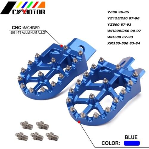 CNC Foot Pegs Motorcycle Footpeg For YAMAHA YZ80 YZ125 YZ150 YZ500 WR200 WR250 WR500 XR 350-500 YZ WR 80 125 150 200 250 500