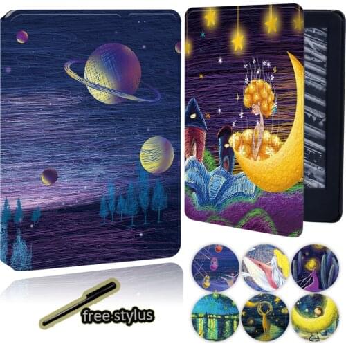 Anti-fall Leather Tablet Case for Amazon Kindle Paperwhite 1/2/3/Paperwhite(5th/6th/7th/10th)/Kindle (10th /8th) 6 Inch + Pen