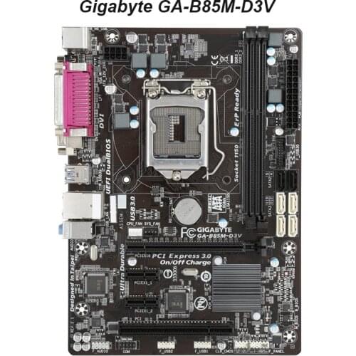 For Gigabyte GA-B85M-D3V LGA 1150 Motherboard DDR3 PCI-E 3.0 USB3.0 16G Desktop SATA III Core i7 i5 i3 Micro ATX Mainboard