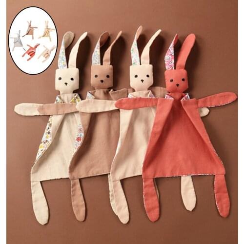 Cute Newborn Baby Soothing Appease Towel Doll Teether Comfort Cotton Animal Sleeping Calming Cuddling Blanket Toys Shower Gifts