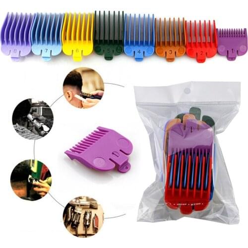 8pcs Pro Cutting Guide Comb Tonis Universal Hair Clipper Limit Comb Guide Attachment Size Replacement Hair Trimmers Set