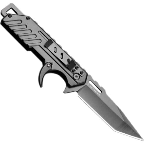 Outdoor Survival Knife Folding Knife Camping Quick Open Folding Pocket Knife for Wild Adventure and Mountain Diving