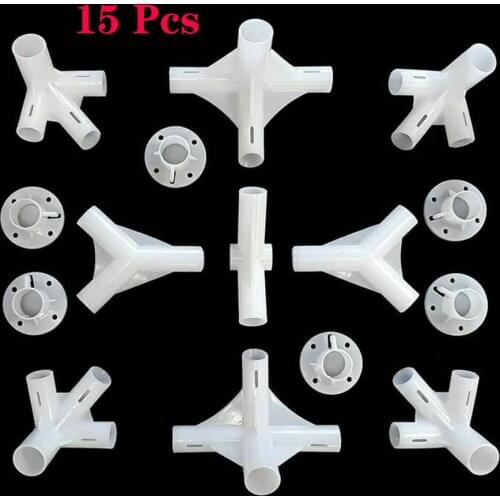 15pcs Plastic Spare Parts For 3x6m Gazebo Awning Tent Feet Corner Center Connector 25/19mm Tent Connector Outdoor Camping Tool