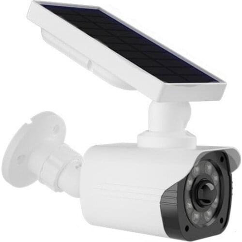 Solar Fake Camera Human Motion Sensor Simulation Monitoring Wall Lamp Court Searchlight Garden Lights Rainproof